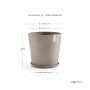 Ecopots Amsterdam Pflanztopf, 50 cm, Taupe, mit Wasserreservoir.