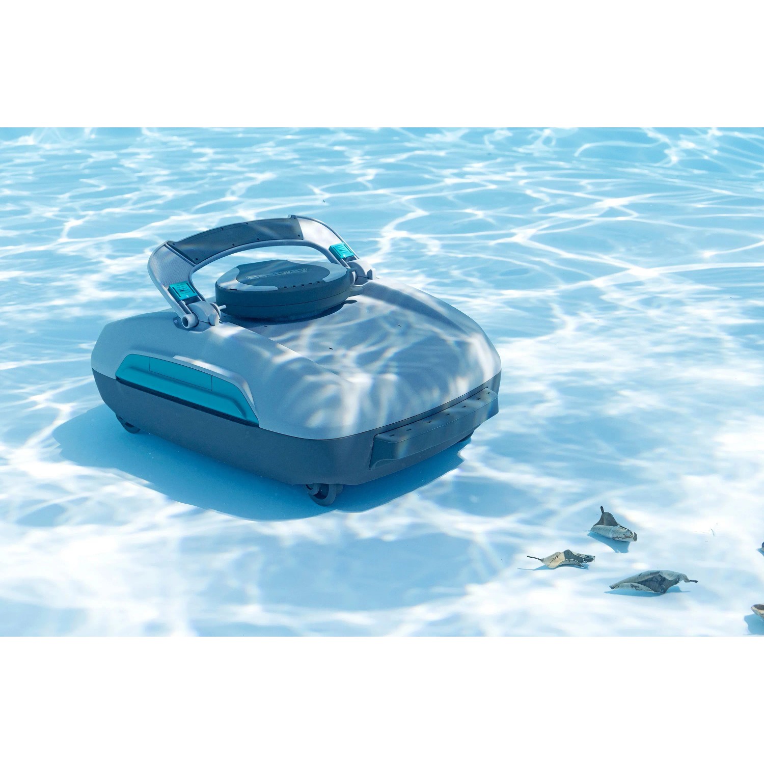 Bestway AquaTronix Pro G300 Poolroboter im Wasser, reinigt Poolboden und -oberfläche.