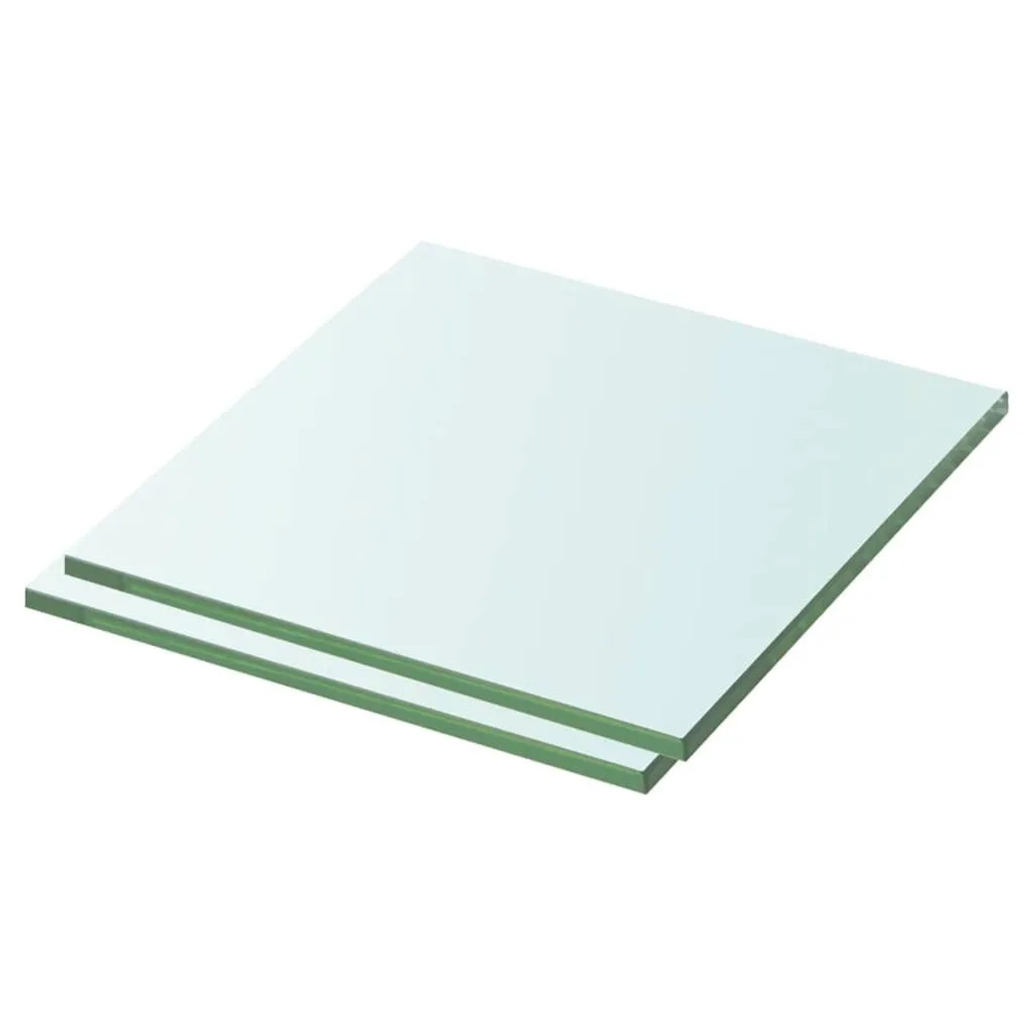 vidaXL Regalböden 2 Stk Glas Transparent 30x25 cm 3051550