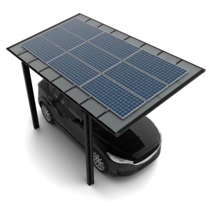 Ximax Solarcarport Linea Typ 60, 495,4 x 304 cm Schwarz 64 kg/m²