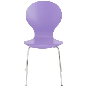 DELUKE Besucherstuhl ATHENS Holz Lila 43x45x86cm Konferenzstuhl Wartezimmerstuhl Bürostuhl