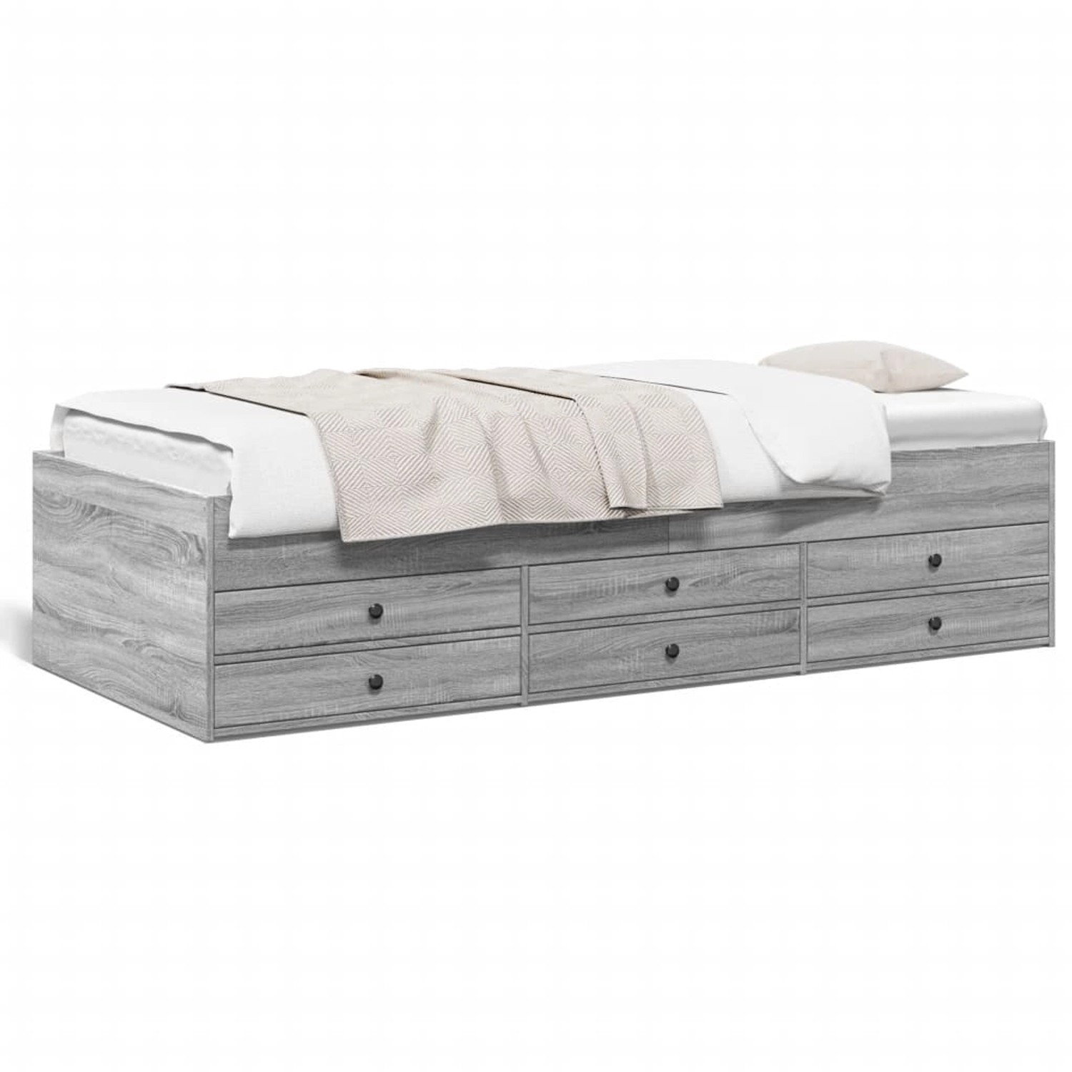 vidaXL Tagesbett mit Schubladen ohne Matratze Grau Sonoma 90x200 cm 3280879 günstig online kaufen