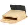 Heller Dobar Holz-Fledermauskasten mit dunklem Schrägdach und offenem Eingang für Fledermäuse.