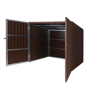 Proregal Mülltonnenverkleidung HxBxT 172x213x160 cm Braun Mülltonnenbox Mülltonnenabdeckung