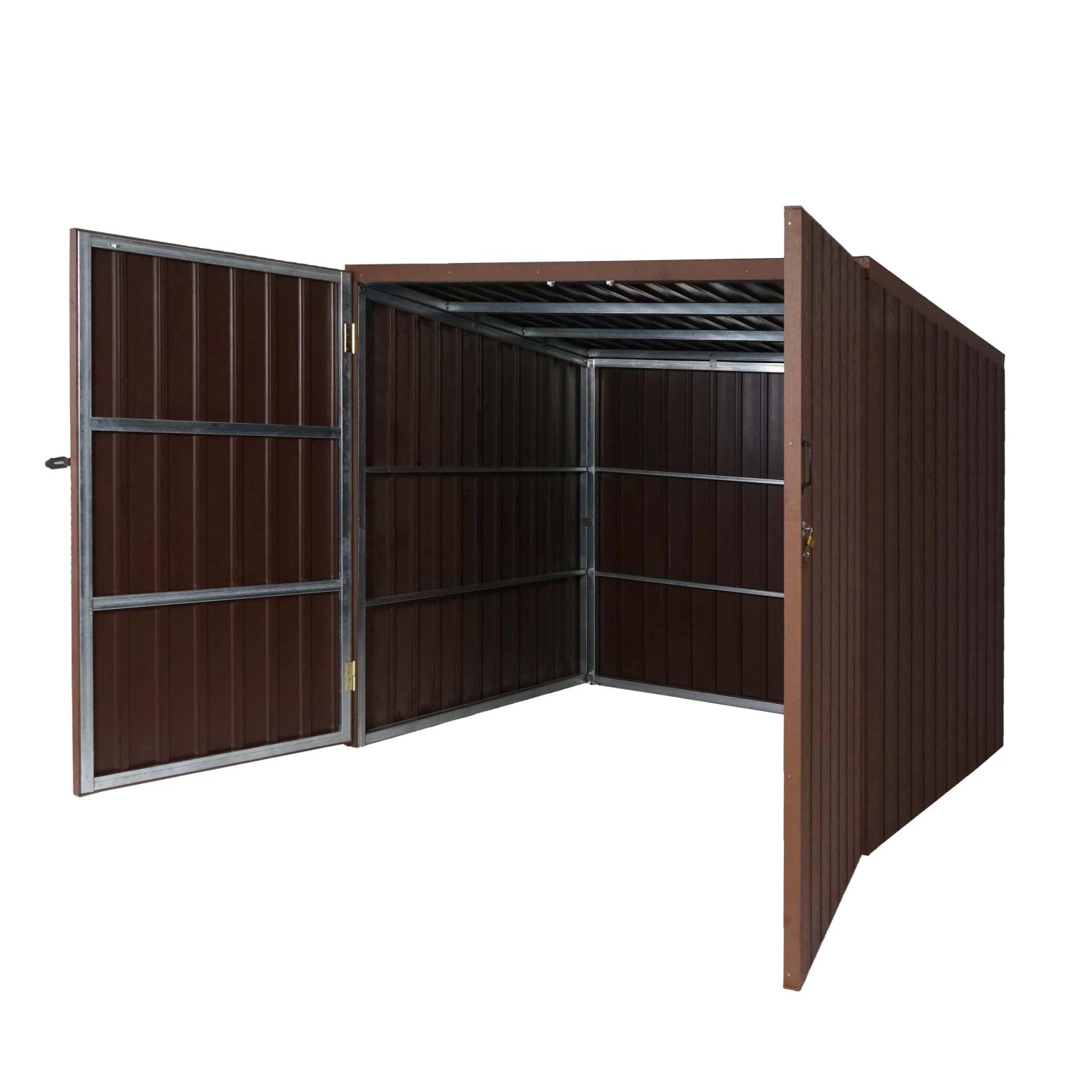 Proregal Mülltonnenverkleidung HxBxT 172x213x160 cm Braun Mülltonnenbox Mül günstig online kaufen