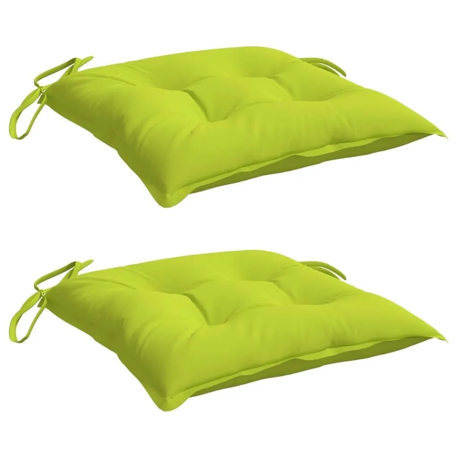 vidaXL Stuhlkissen 2 Stk Knallgrün 40x40x7 cm Oxford-Gewebe 361483