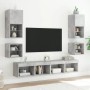 vidaXL TV-Wandschränke mit LED-Leuchten 2 Stk Betongrau 30x28,5x30 cm 836980_5