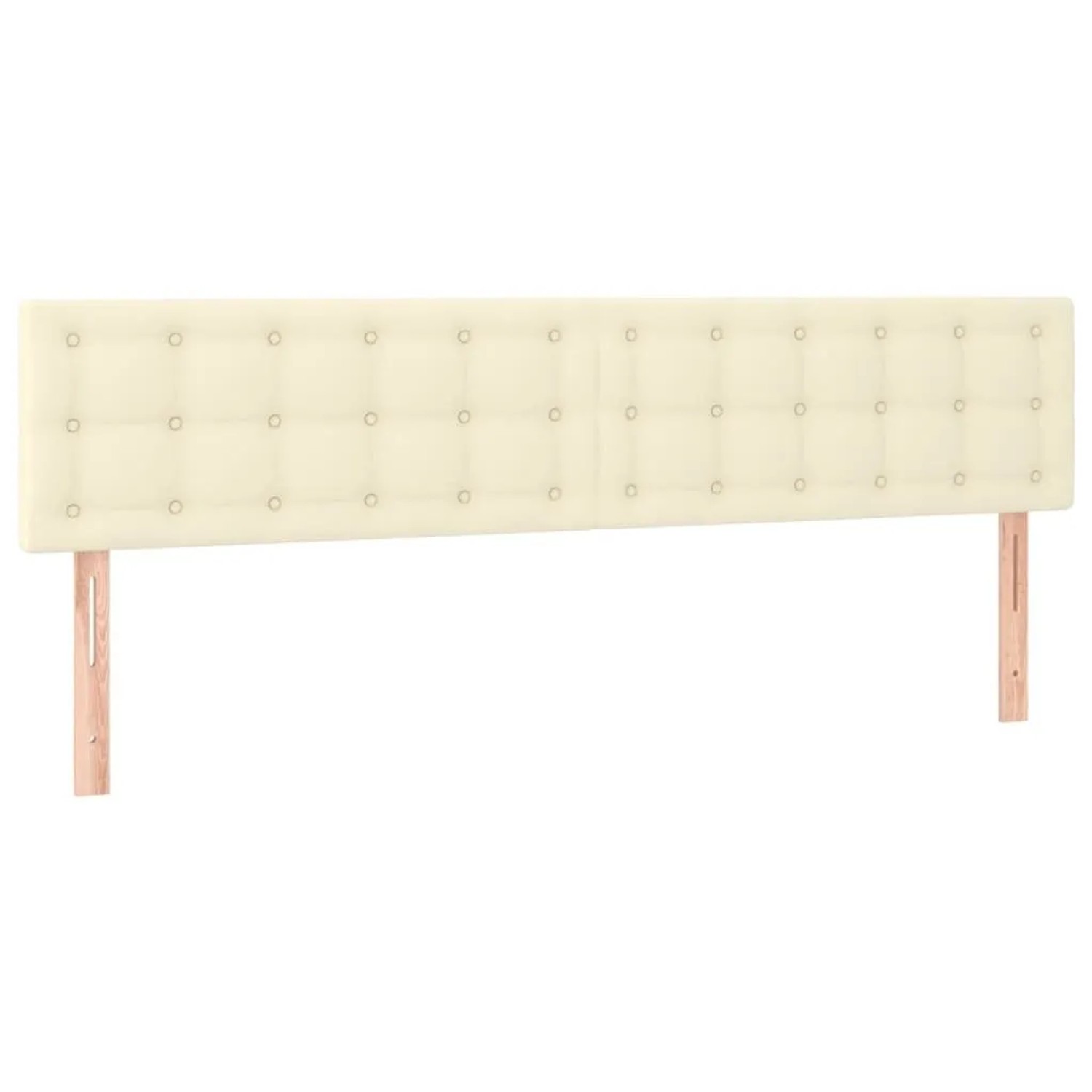 vidaXL Kopfteile 2 Stk Creme 90x5x78/88 cm Kunstleder 346506