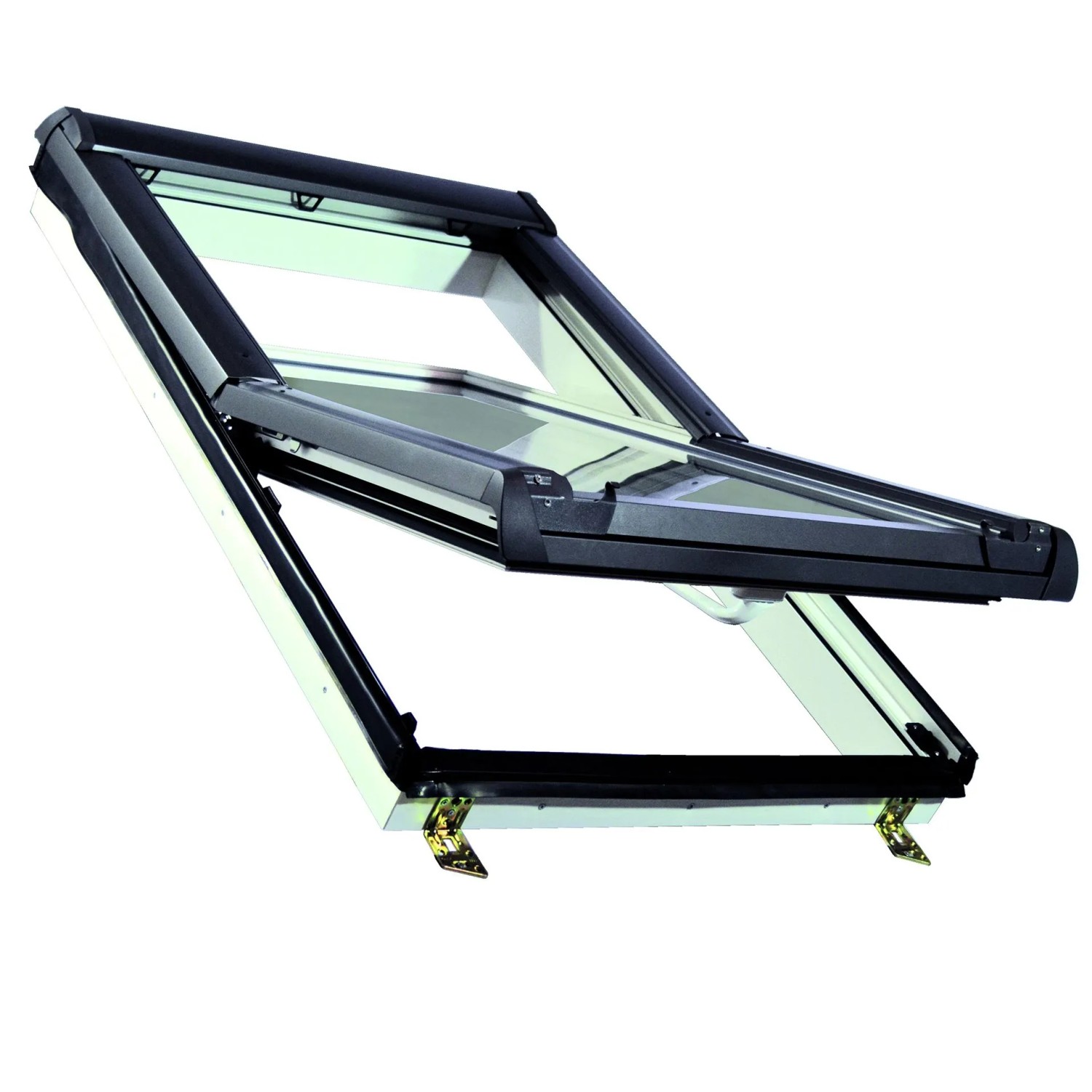 Thumbnail - Roro Dachfenster KB3.0 VSG Kunststoff 74 cm x 118 cm Weiß-Anthrazit