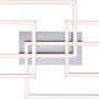 Moderne LED-Deckenleuchte Iven von Just Light, Stahl, 70x34,5 cm, warmweißes Licht.