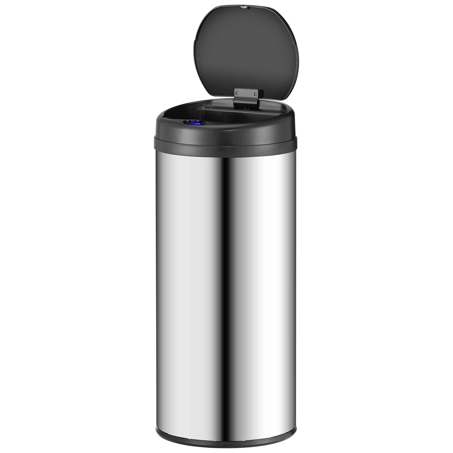 Juskys Mülleimer Rund mit Sensor 50 L Silber günstig online kaufen