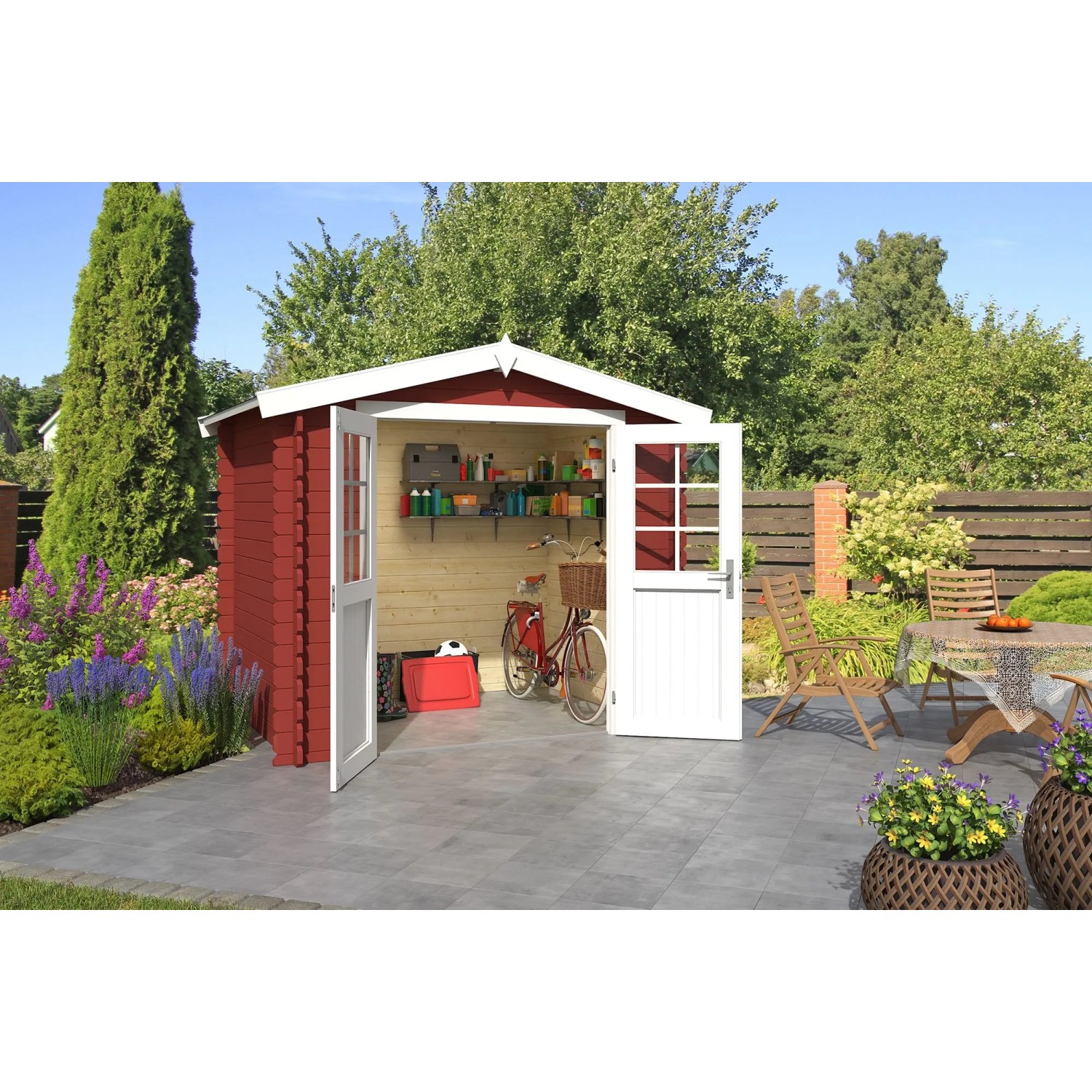 Lasita Gartenhaus Ingo 175 Schwedenrot 230 cm x 175 cm