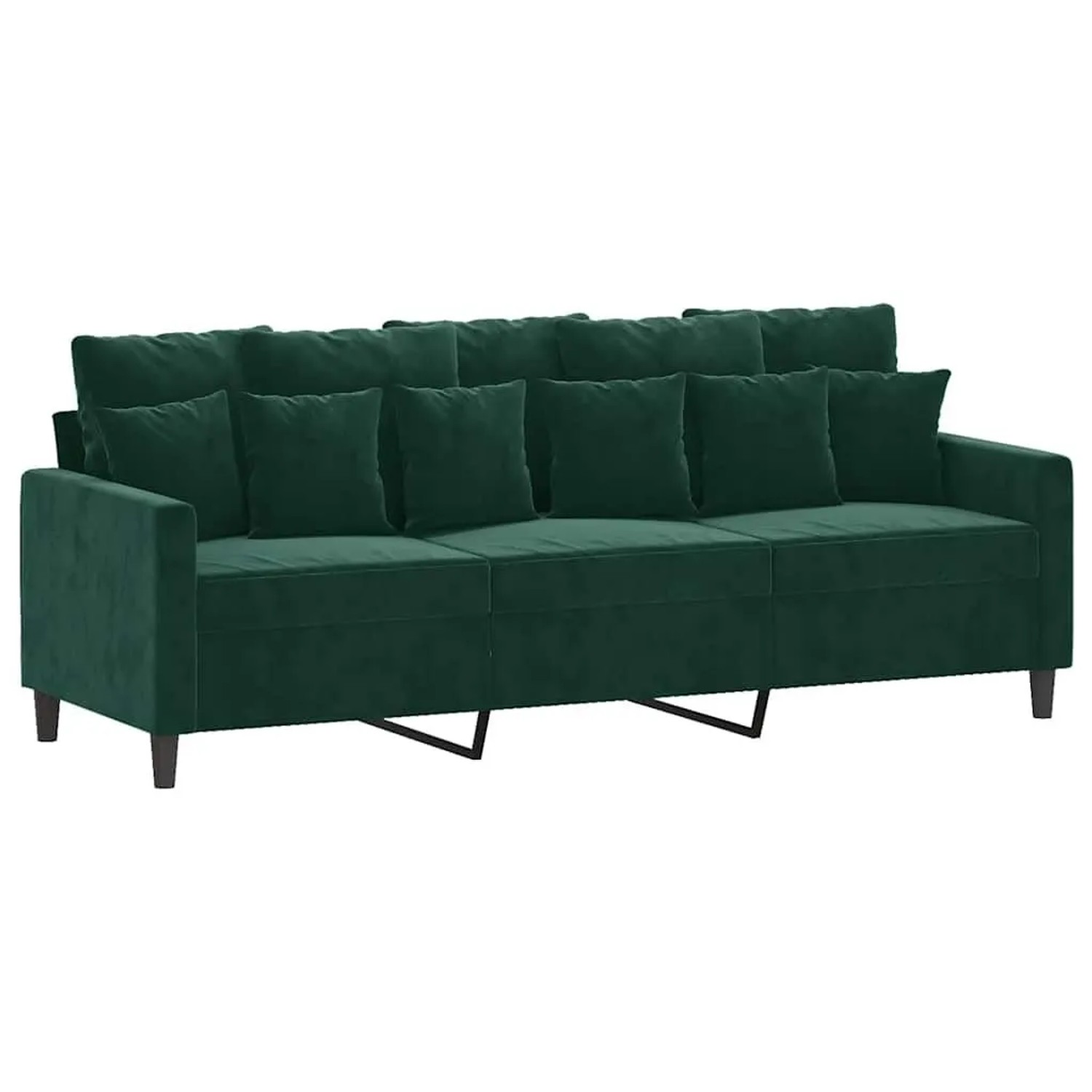 vidaXL 3-Sitzer-Sofa Dunkelgrün 180 cm Samt 359315 günstig online kaufen