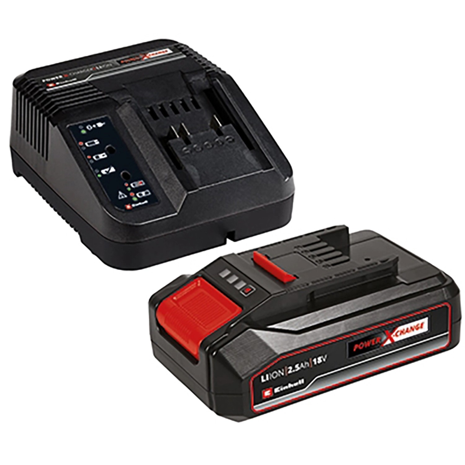 Einhell Power X-Change Akku 18V 2,5 Ah mit Ladegerät für Bohrhämmer.