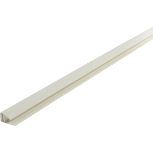 Grosfillex Abschlussprofil, klippbar, weiß, für Paneele von 8-10 mm Stärke.