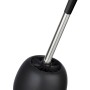 Wenko WC-Garnitur Polaris, schwarzer WC-Bürstenhalter aus Keramik mit Bürste.