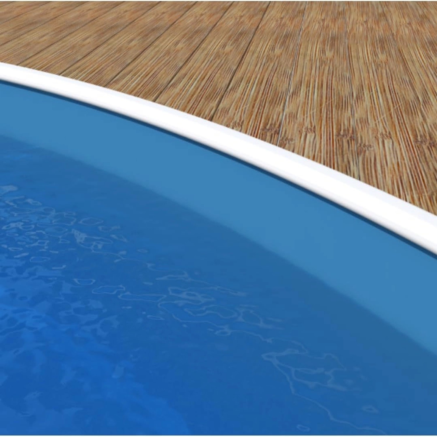Blau Poolomio Poolfolie für Rundpool 360x90cm, Detailansicht.