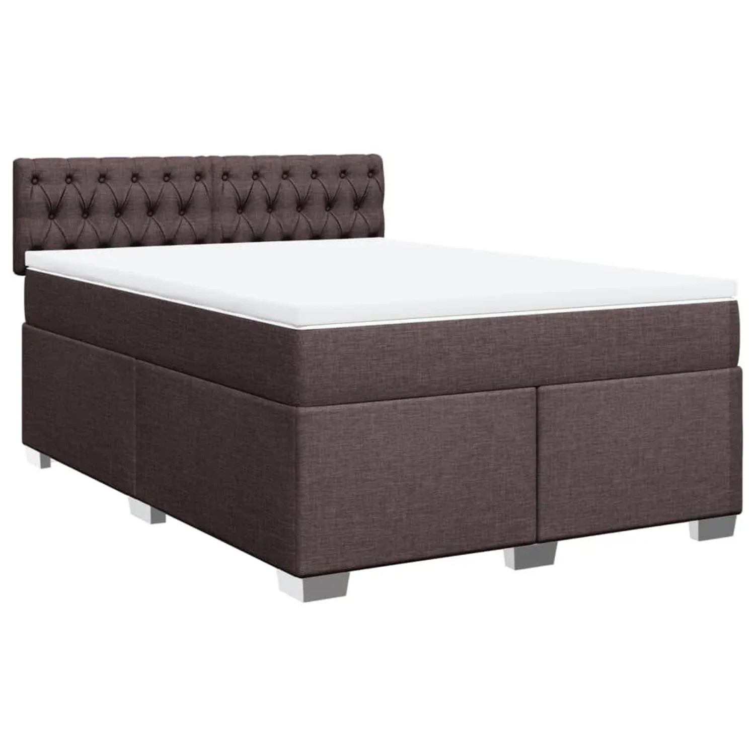vidaXL Boxspringbett mit Matratze Dunkelbraun 160x200 cm Stoff 3288249 günstig online kaufen