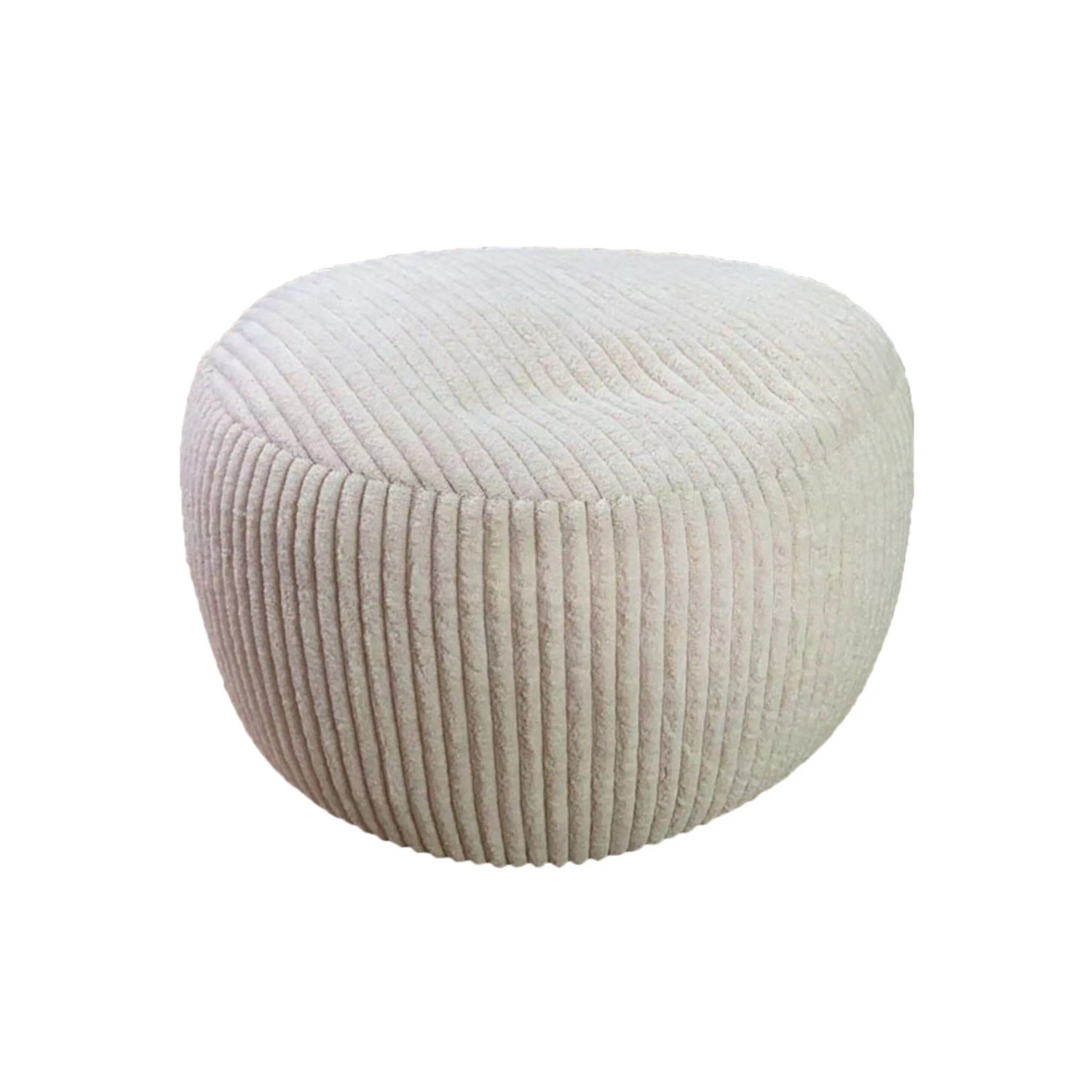 Relaxdays Pouf Cord Beige Waschbar 35 cm x 50 cm 1 kg