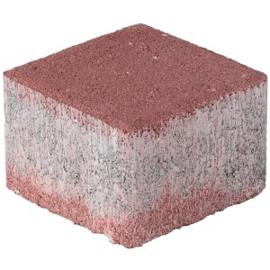 HL Drainpflaster Füllstein, 7,4x7,4x4,9 cm, Rubinrot. Pflasterstein für Rasengitter, wasserdurchlässig.