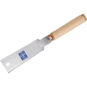 LUX Japansäge Ryoba 155 mm für feine Holzarbeiten mit Bambusgriff.