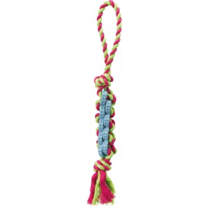 Jollypaw Twisted Stick Tauspielzeug mit Naturgummi, 37 cm, pink-grün, für Hunde