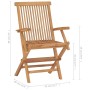 vidaXL Gartenstühle mit Roten Kissen 2 Stk Massivholz Teak 3062508_15