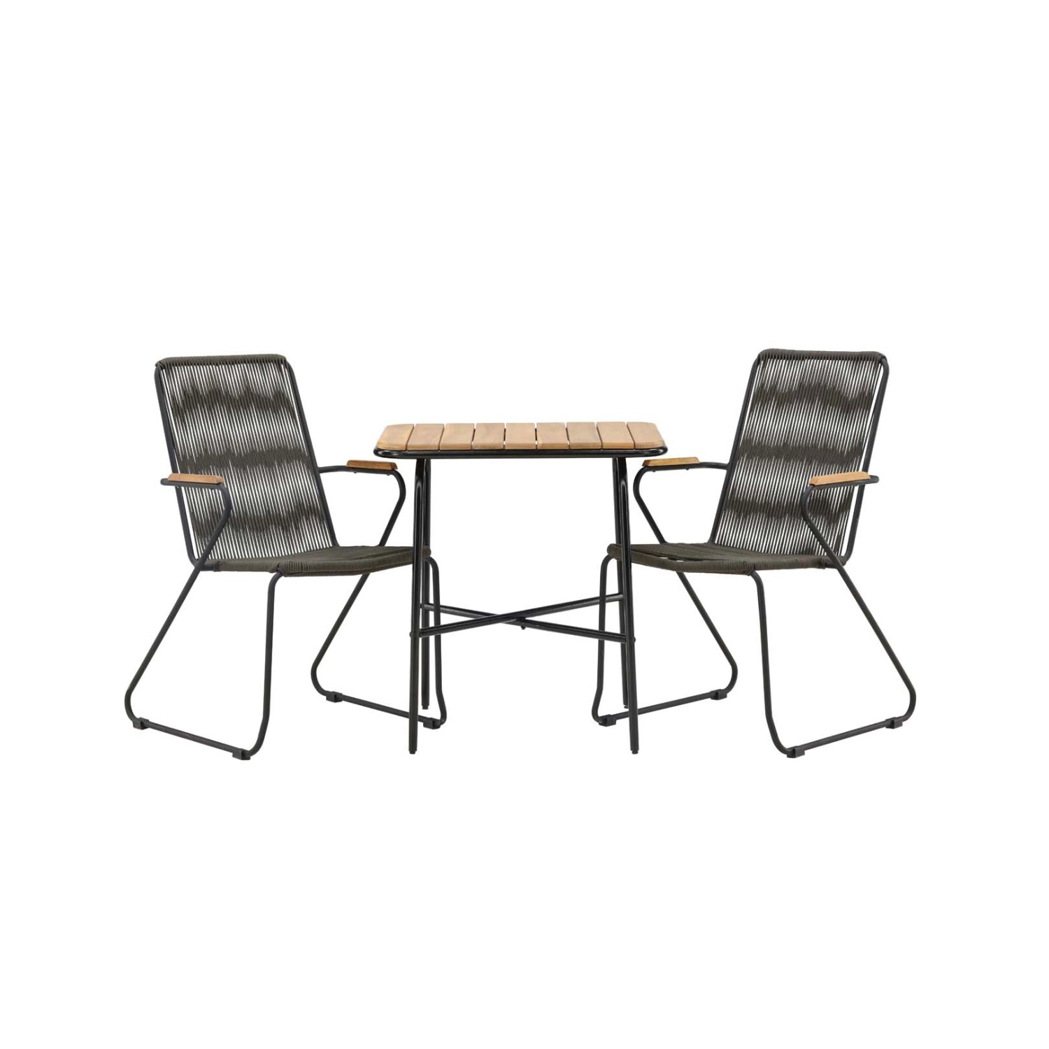 ebuy24 Holmbeck Gartenset Tisch 2 Stühle Natur Schwarz günstig online kaufen