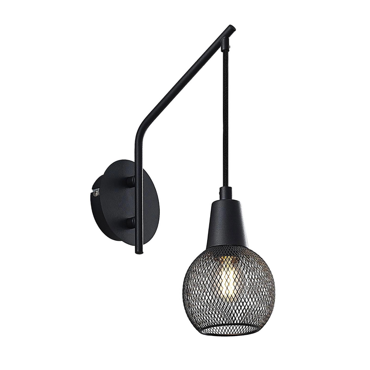 Lindby Wandleuchte Wandlampe Innen Zerda 9627758 Modern in Schwarz aus Meta günstig online kaufen