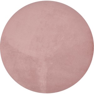 Runder, rosa Microfaser Teppich (90 cm) aus der Serie Midnight Mystery.