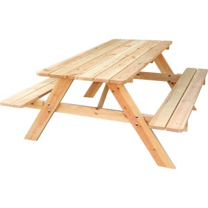 Promadino Bierbank Babylon aus Kiefernholz, naturfarben. Bierzeltgarnitur für Garten und Terrasse.