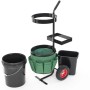 Westmann Gartenwagen Universal mit Eimern und Werkzeugtasche für Ordnung im Garten.