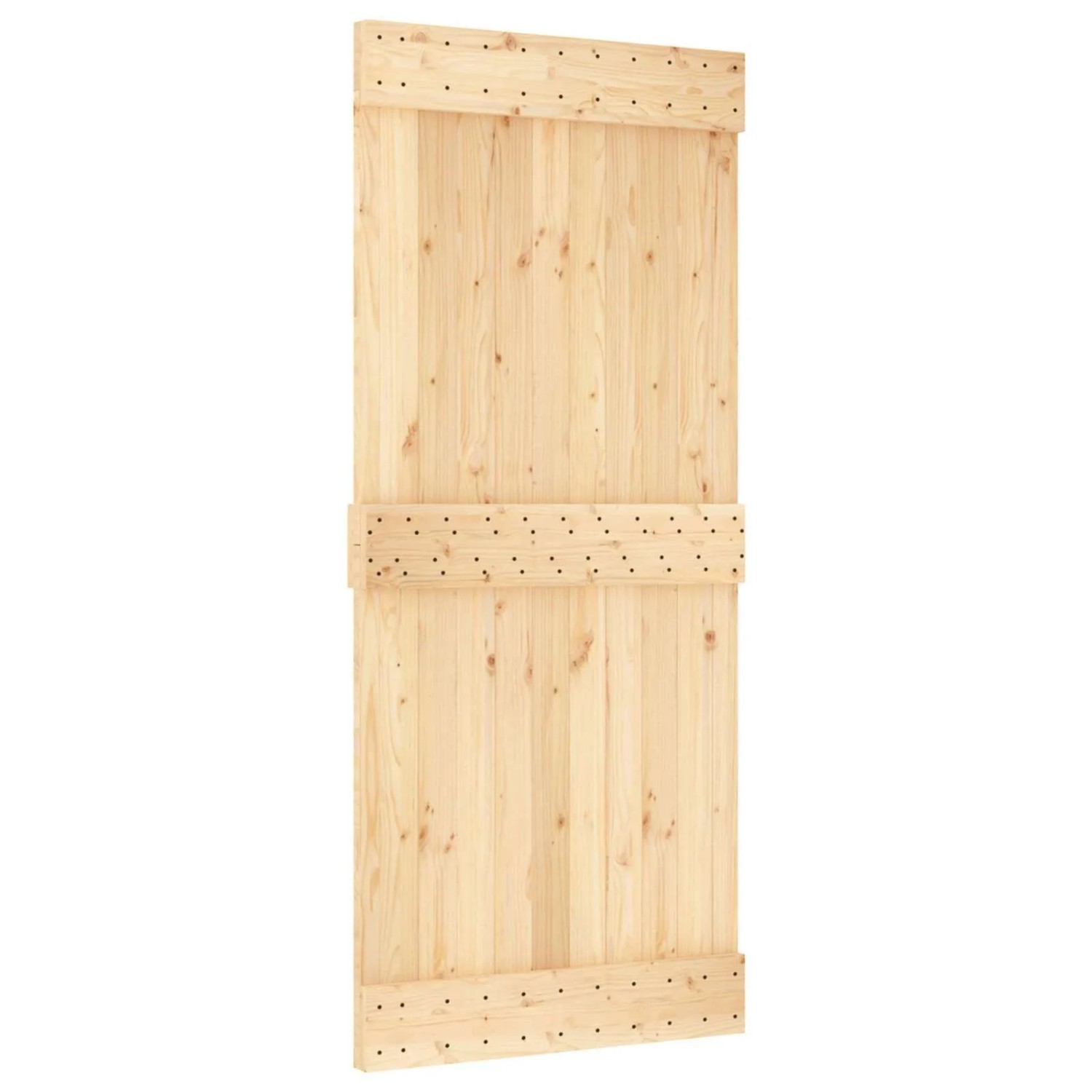 vidaXL Schiebetür NARVIK Natur und Schwarz 90 x 210 cm 213,5 cm 3445284