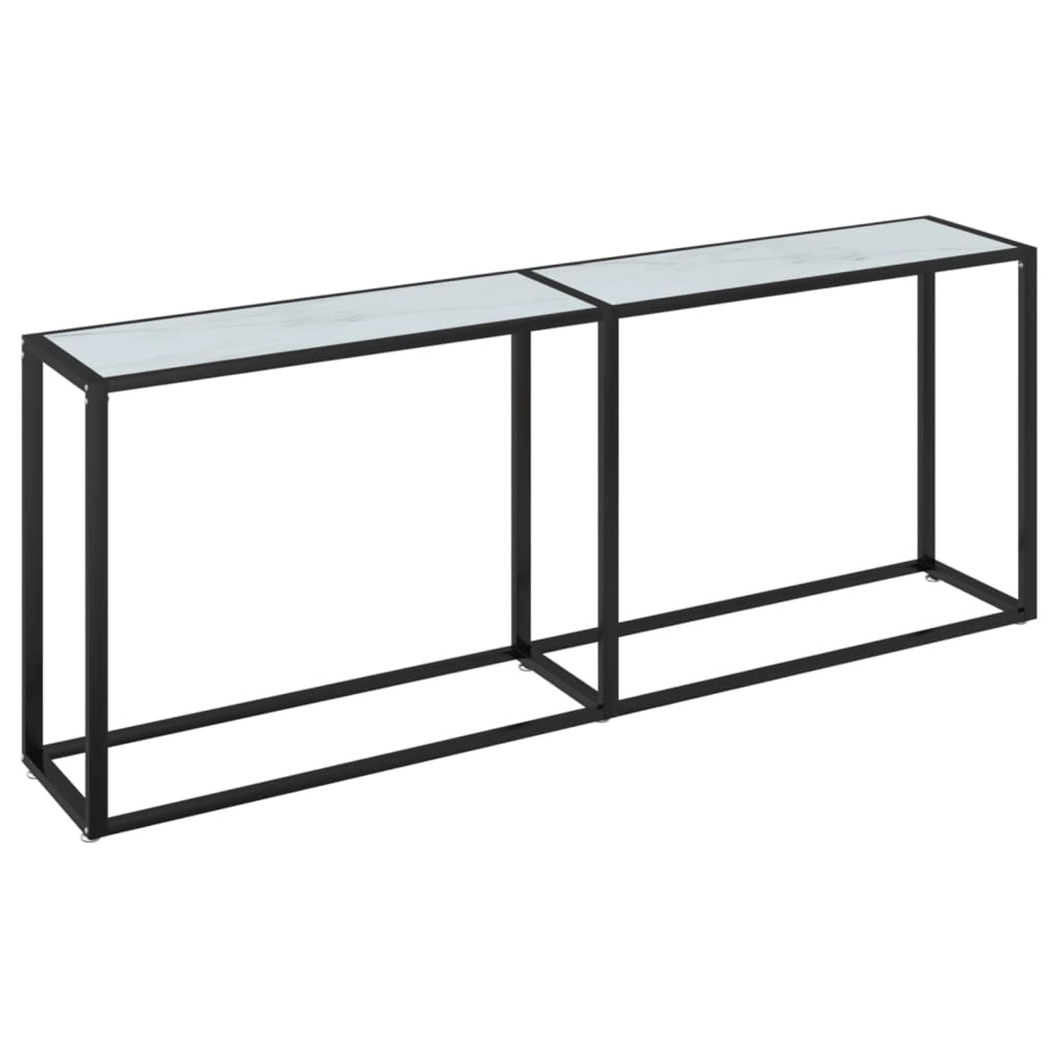 vidaXL Konsolentisch Weiß Marmor-Optik 200x35x75,5 cm Hartglas 331688 günstig online kaufen