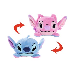 Disney Stitch & Angel Wendeplüschtier, 8 cm. Geschenkidee: 2-in-1 Plüschfigur zum Wenden.
