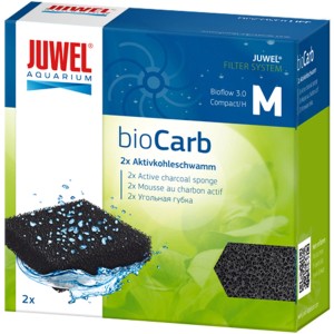 Juwel BioCarb M Kohleschwamm für Aquarium Filter, 2er Pack zur Wasserklärung.