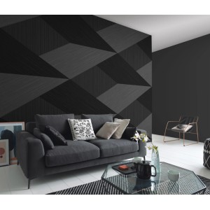 Erismann Vliestapete Fashion for Walls Shadow Grid Schwarz FSC®