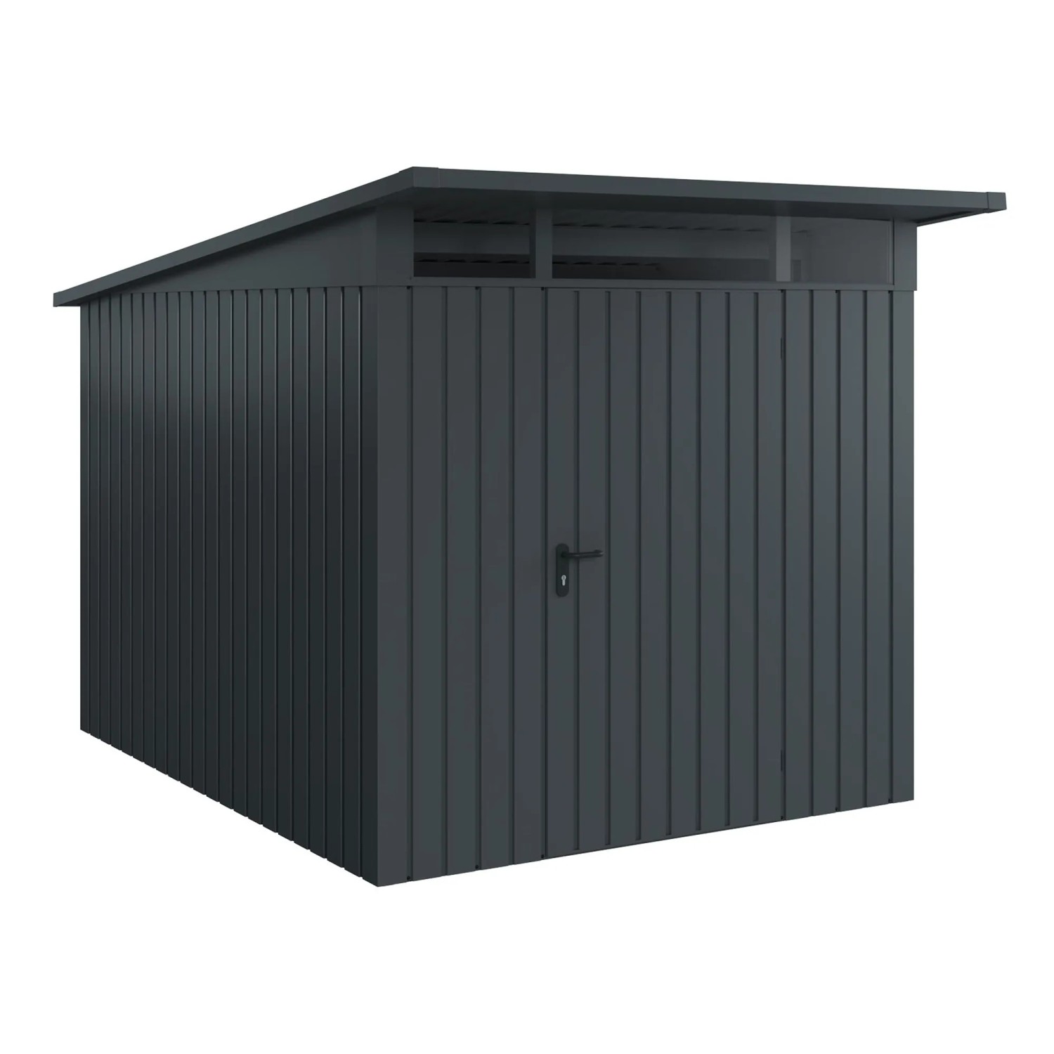 EcoStar Gerätehaus Euroline Pultdach 229 cm x 310 cm Anthrazitgrau 1-flg.