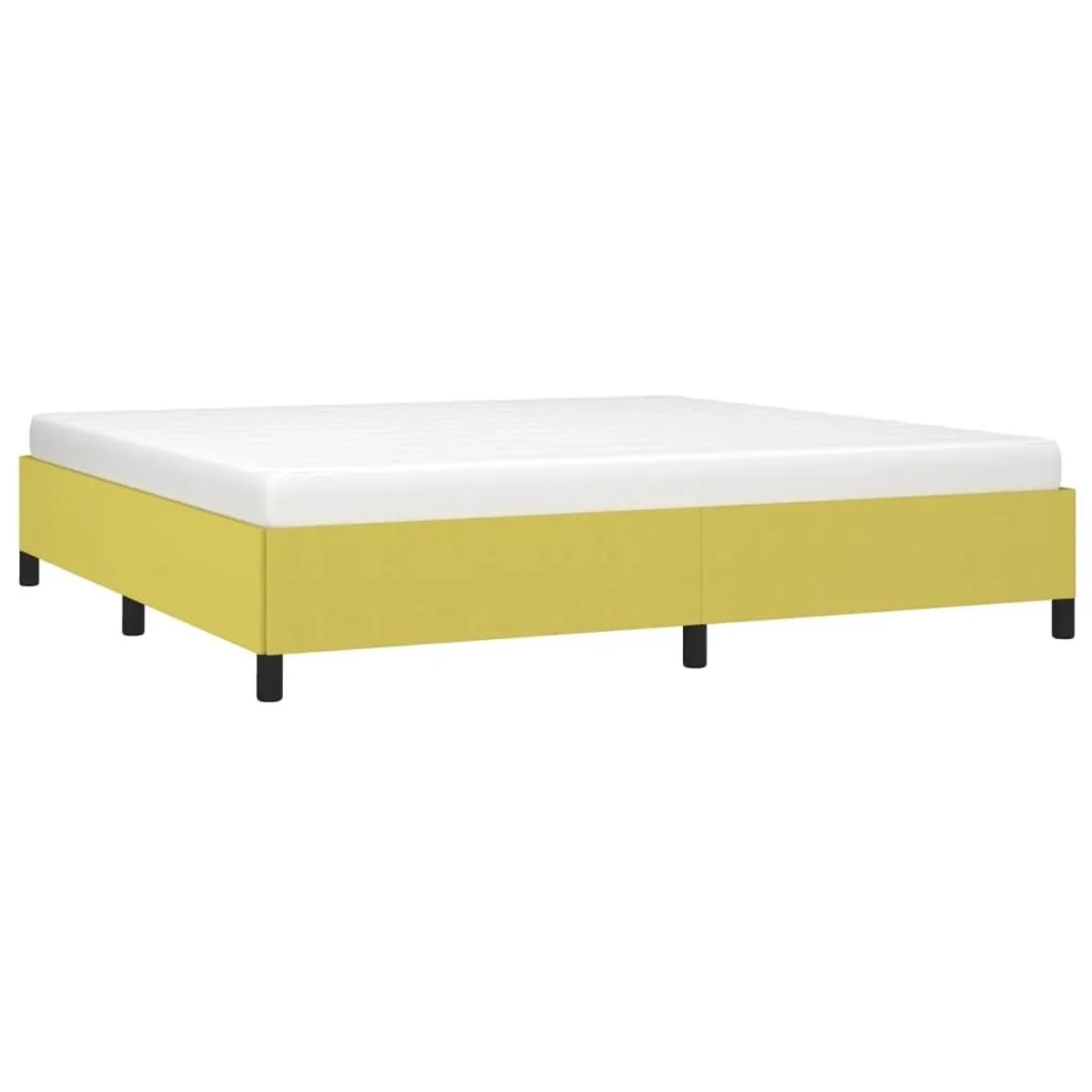 vidaXL Bettgestell ohne Matratze Grün 200x200 cm Stoff 347097