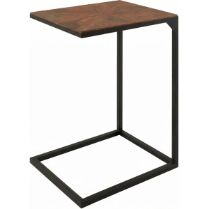 DELUKE Beistelltisch MARIT Eckig 45x35x61cm Holz Braun Kleiner Tisch Couchtisch für Wohnzimmer