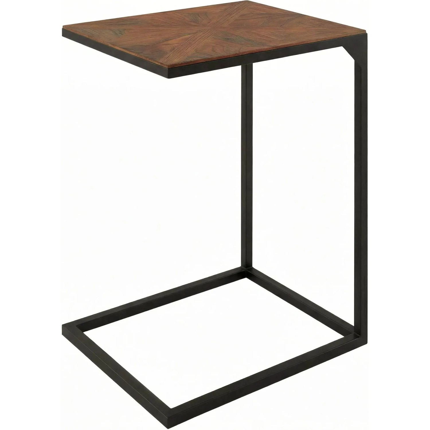 DELUKE Beistelltisch MARIT Eckig 45x35x61cm Holz Braun Kleiner Tisch Couchtisch für Wohnzimmer