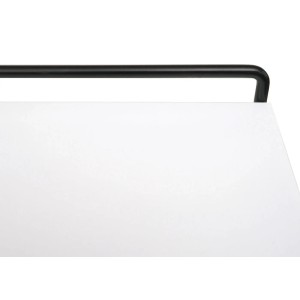 BERLINLODGE Wandregal HxBxT 50x35x17cm Massiv-Holz Metall Industrial 2 Regalböden Weiß Hängeregal Regal Küchenregal