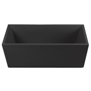Ondis24 Pflanzkübel Graphit 100 in Anthrazit, rechteckiges Pflanzgefäß mit Gesteinsoptik.