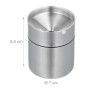 Relaxdays Aschenbecher mit Deckel Edelstahl Silber 8,5 cm x 7 cm 160 g_4