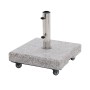 Doppler Fahrgestell Vario für Granitsockel 42x42 cm in Anthrazit mit Rollen.