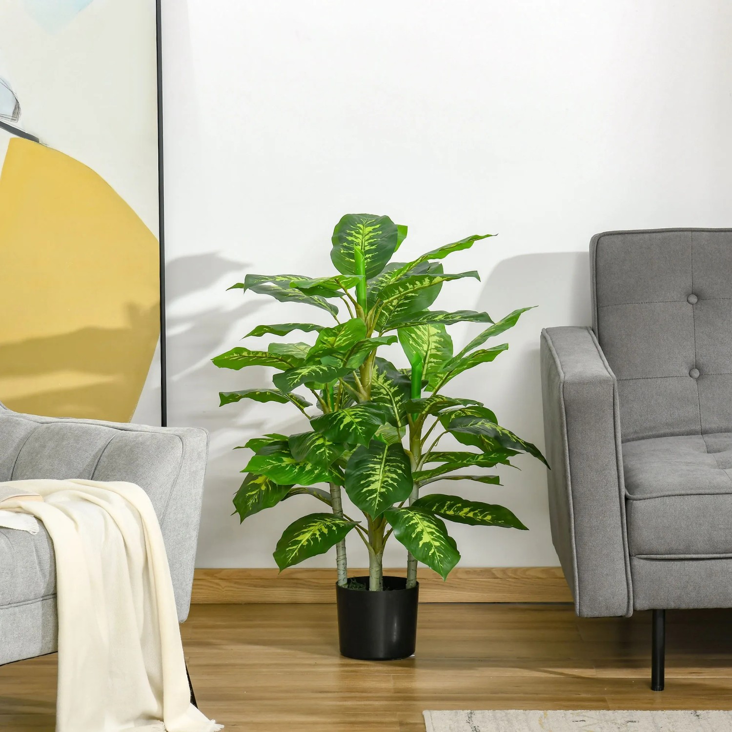 HOMCOM Kunstpflanze Dieffenbachie Gro 95 cm kaufen bei OBI
