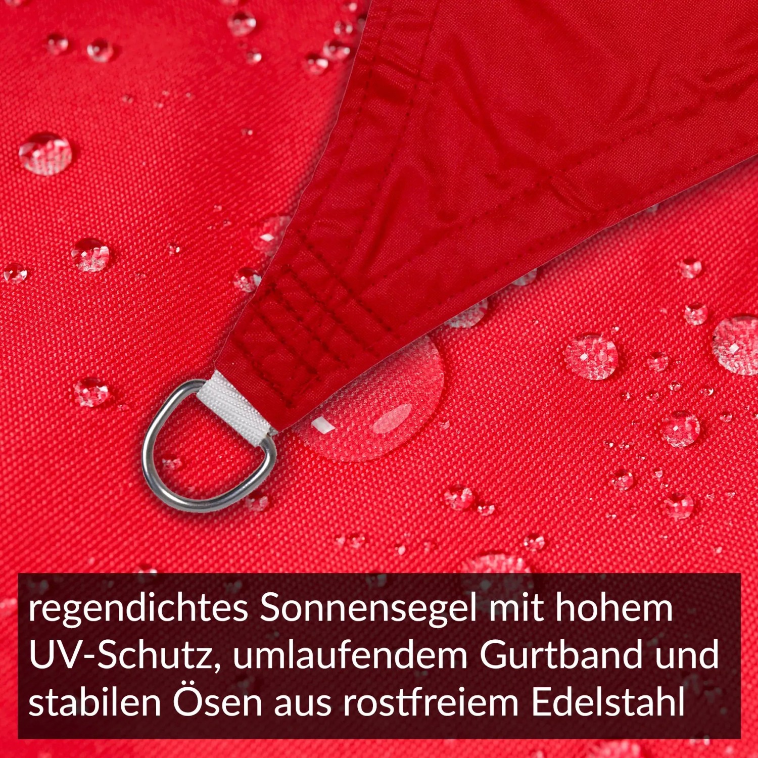 Sonnensegel Quadratisch 9x10 M – Aus HDPE Mit UV-Schutz, Inkl. 4x 1,5 M Befestigungsseilen – Für Garten, Terrasse & Balkon (Weinrot)