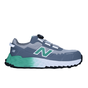 New Balance Cremorne BOA S3 Sicherheitsschuh in Grau/Grün, Größe 40. Arbeitsschuh mit Fresh Foam und BOA-System.