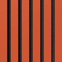 Akustikpaneel Muster in Orange und Schwarz. Linoleum-Optik für Wand und Decke.