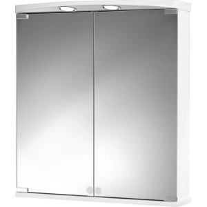 Jokey Spiegelschrank 60 cm in Weiß mit Beleuchtung für das Badezimmer.